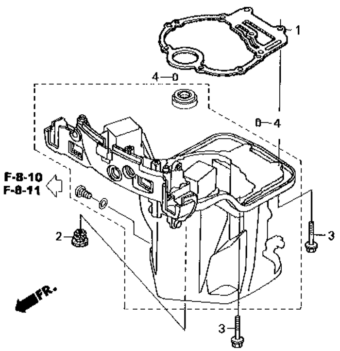система смазки мотора honda BF15 D3 SHU