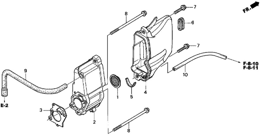 крышка шумопоглотителя honda BF 15D3 SHU Muffler Cover