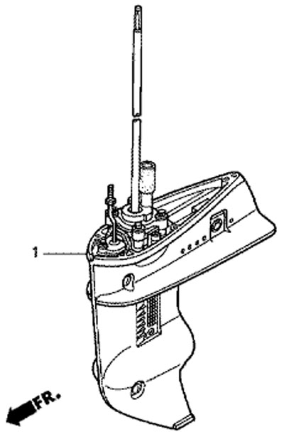 мотор Honda BF20 D3 SHU картер коробки передач в сборе Gear Case Assy