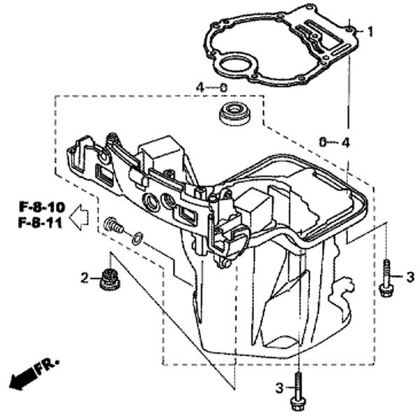 уплотнение поддона масляного картера honda BF-20 D3 SHU