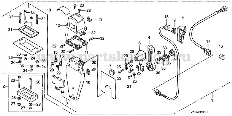 �� ��������� Honda BF225 A6 XU, ������� ��������� �����