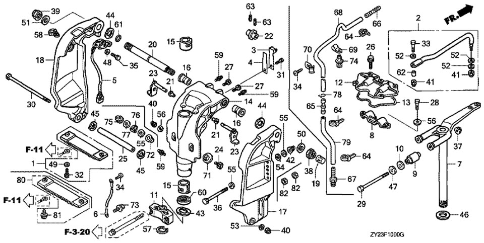 ��������� ����� Honda BF225 A6 XU ��������� ������ � ������ ��������