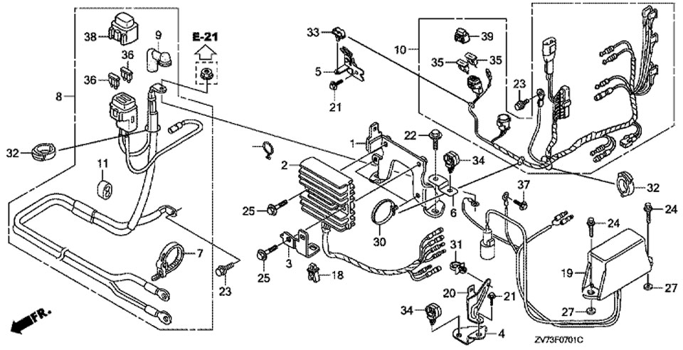 двигатель honda BF30 A4 SRTU, регулятор Regulator