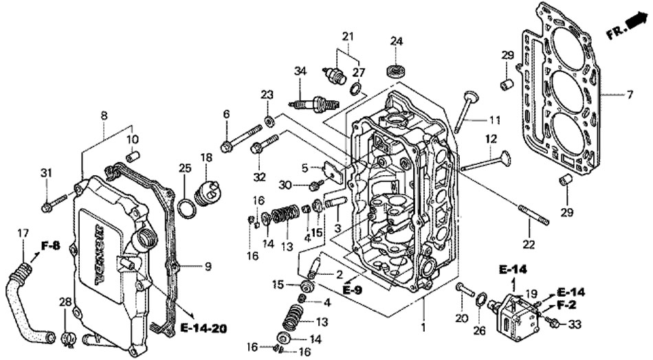 ������� ����� �������� ������ honda BF-30A LHSJ