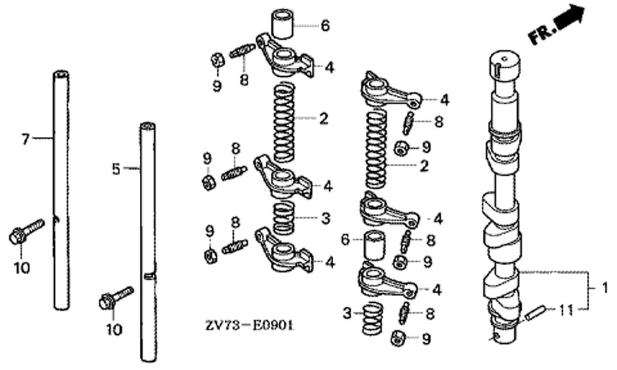 двигатель honda BF-30 A4 SRTU, распредвал (Camshaft)