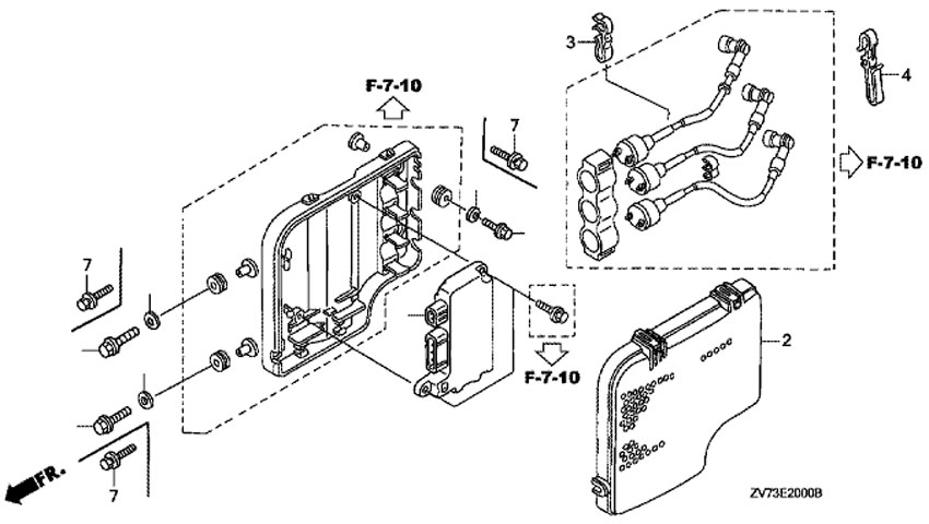 блок контактного зажигания HONDA BF30 A4 SRTU