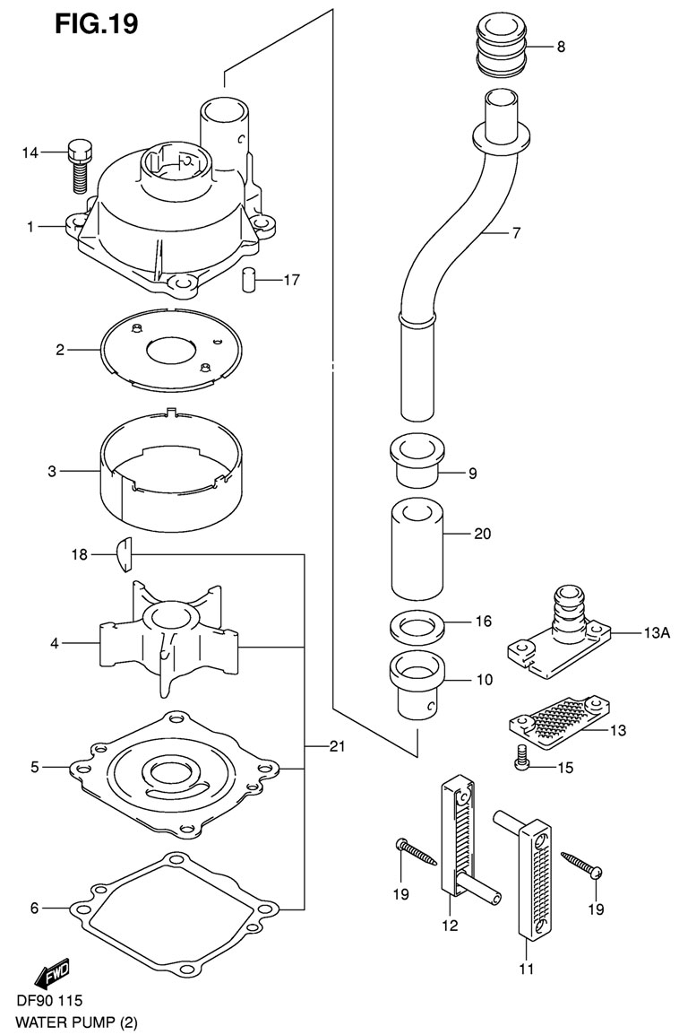   Suzuki DF115WT Water Pump