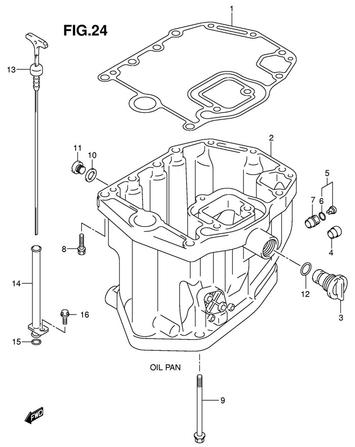 Suzuki DF 115 TL K9 E1   , Oil Pan