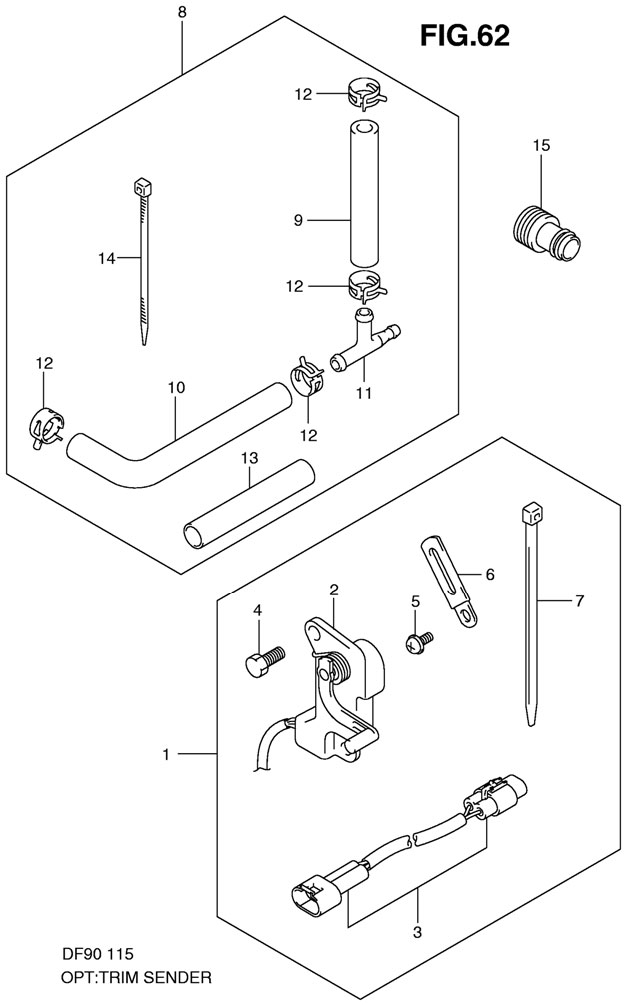   Suzuki DF115 TL K9 Trim Sender