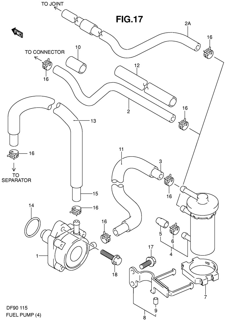   Fuel Pump   Suzuki DF115WT, 681518, DF115WZ, DF100WT