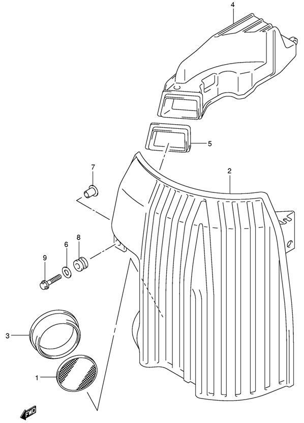  Suzuki DF140 TL K11 (E1) 2011, Silencer