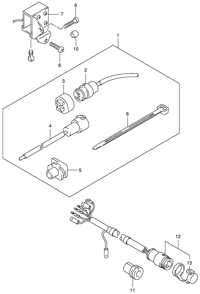   suzuki df15 sk9   Receptacle Set  2004 