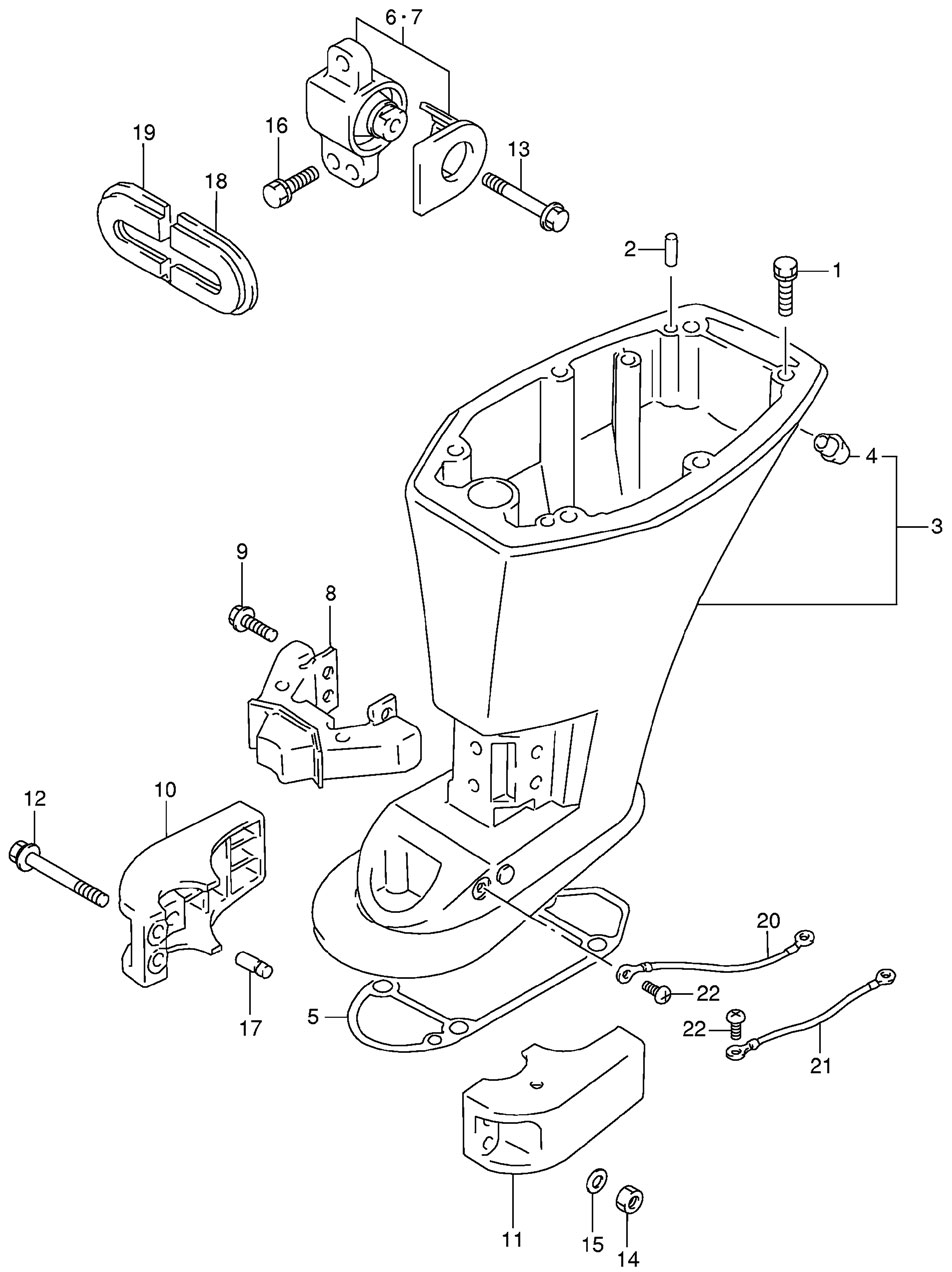    suzuki df 15 sk9 Drive Shaft Housing