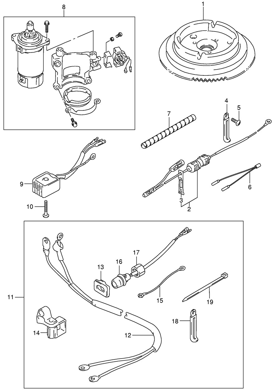   suzuki df15 sk9  Starting Motor