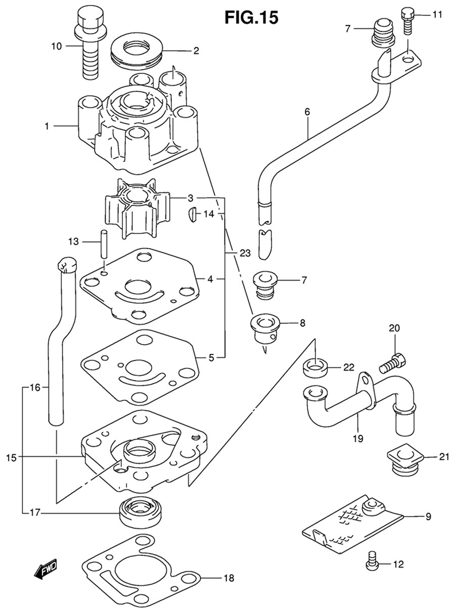 suzuki df15sk9 Water Pump  