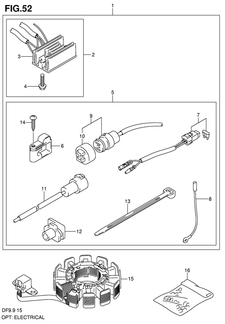   suzuki df15 sk9 Electrical  2005-2009 