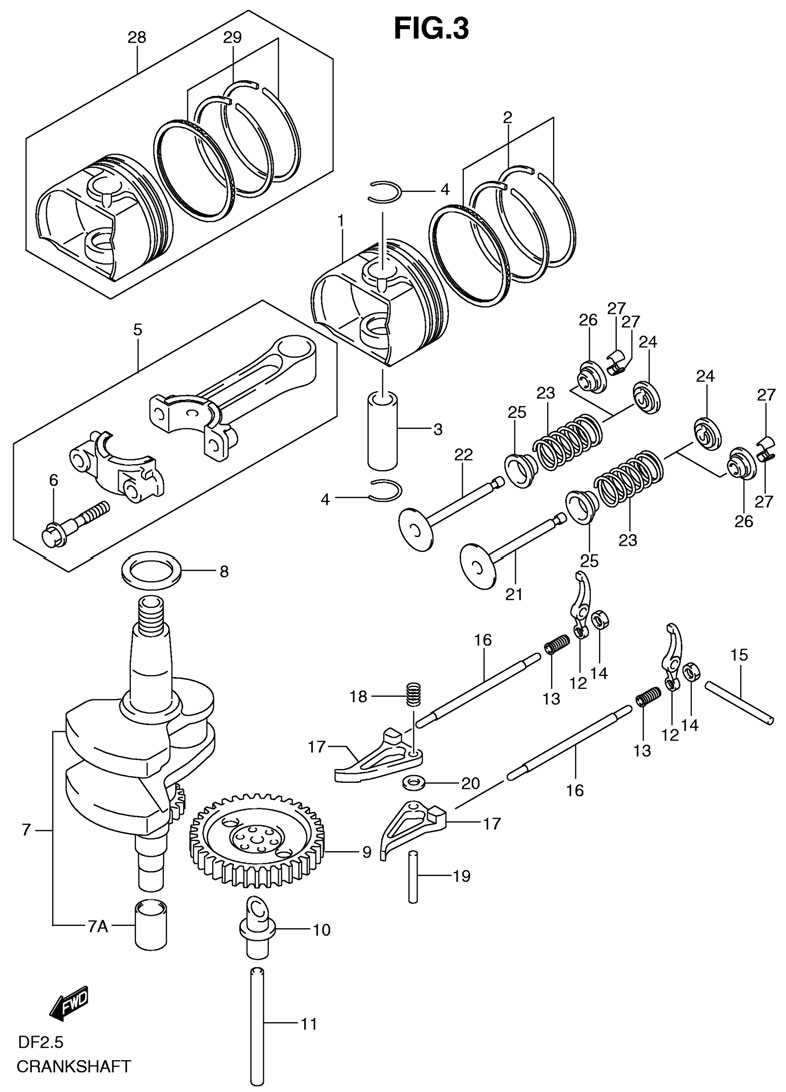    suzuki df 2.5 sk9 2009 Crankshaft