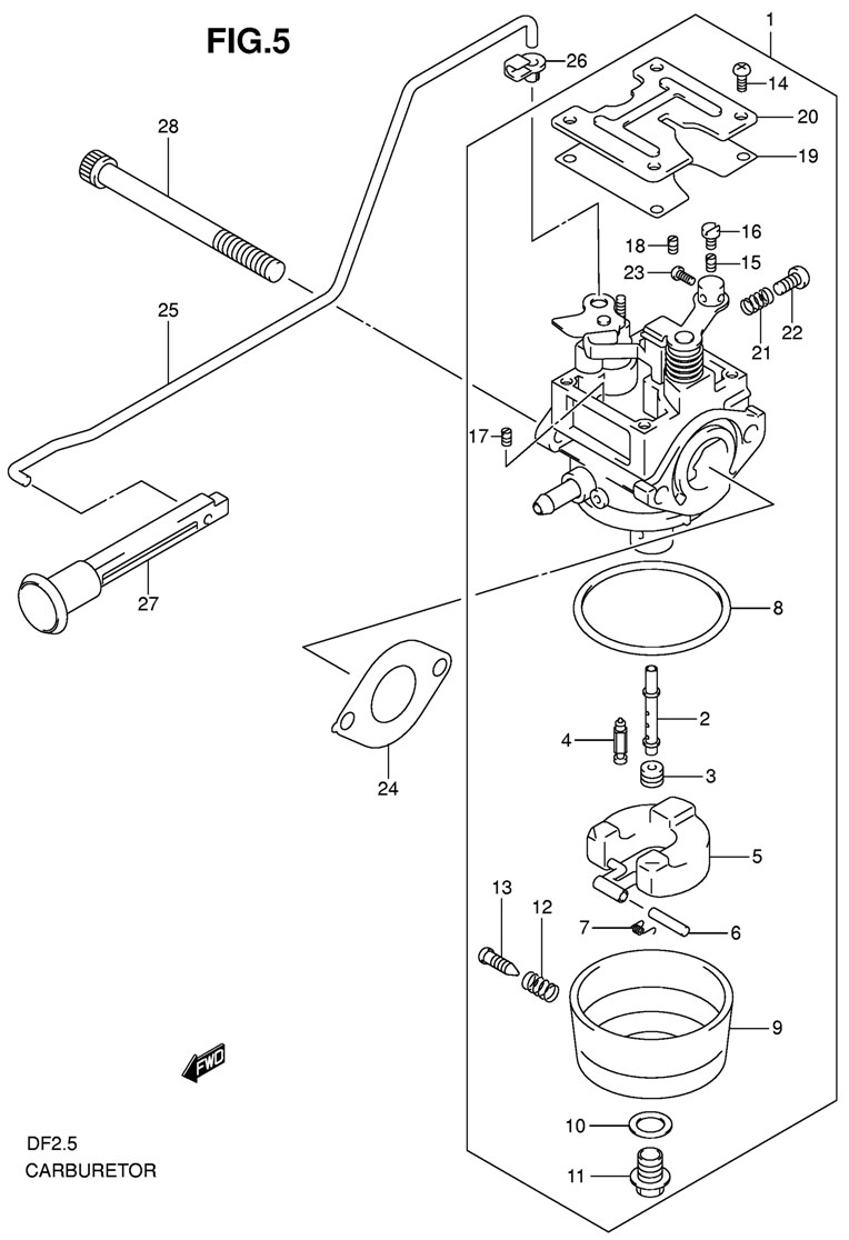 suzuki df-2.5 sk9 2009 карбюратор Carburetor