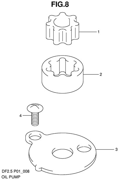 маслянный насос suzuki df2.5 sk9 2009 Oil Pump