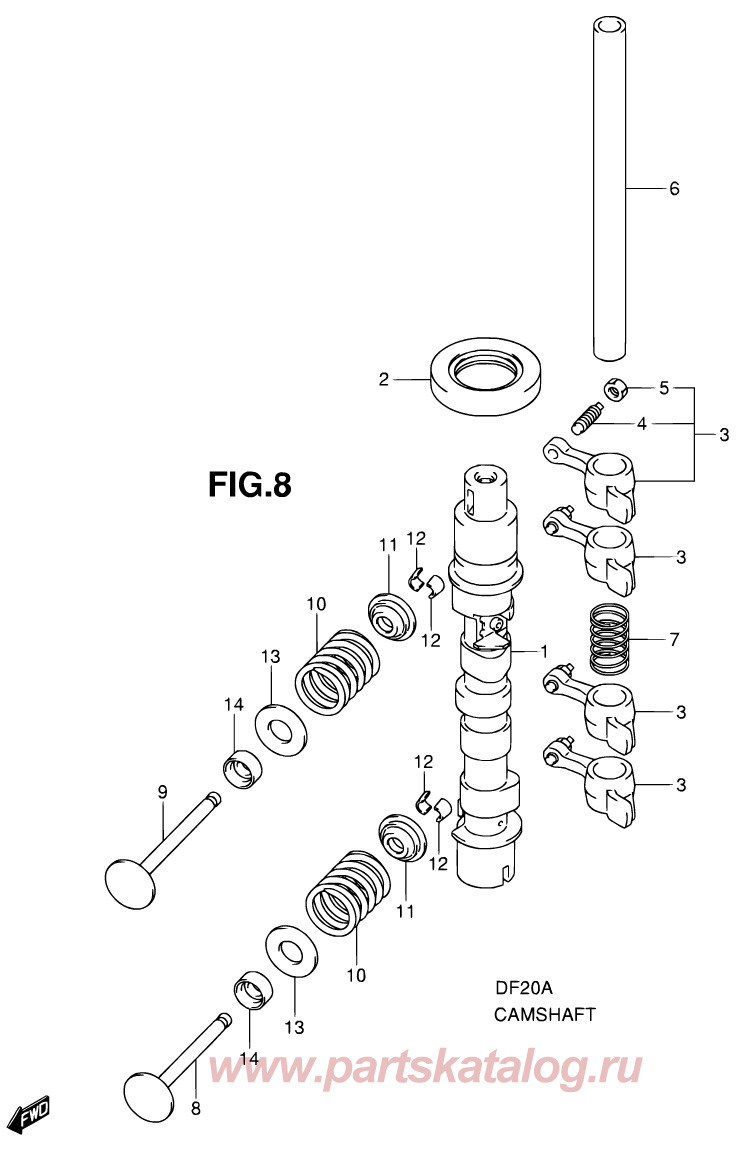  Camshaft df20a 2013   suzuki df15ar P01