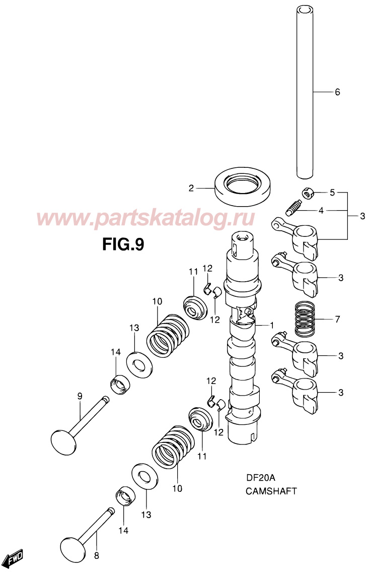  Camshaft,   df20a 2013