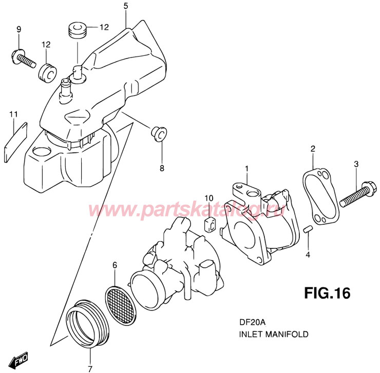 suzuki df20a 2013,  -   Inlet Manifold