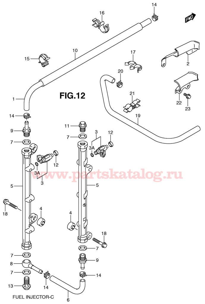   Suzuki DF200 TK11 (E1) 2011,  Fuel Injector