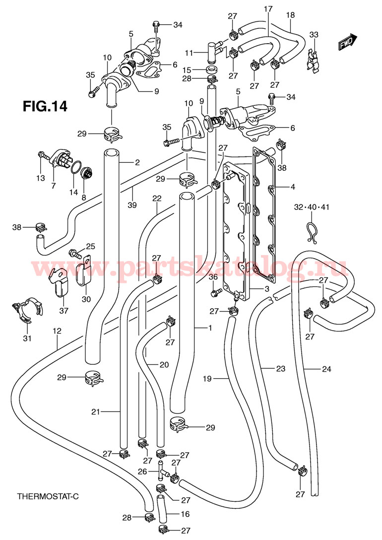  Suzuki DF200 TK11 (E1) 2011,  Thermostat