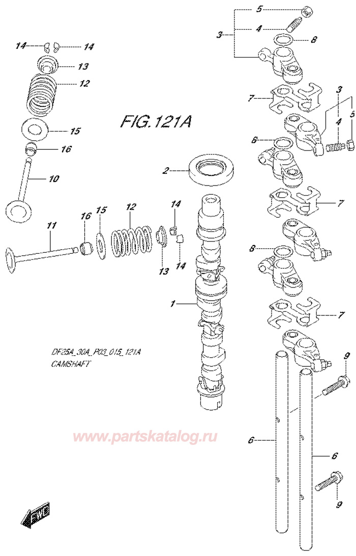   Camshaft suzuki df25a,  2014