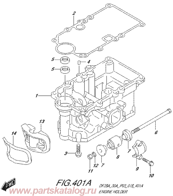   suzuki df25a, Engine Holder,   2014