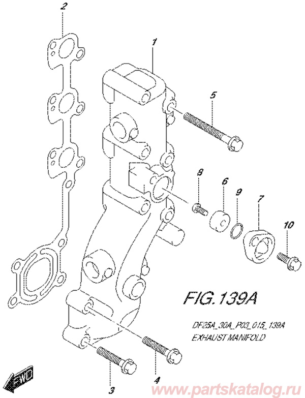   Suzuki df25-a Exhaust Manifold,  2014