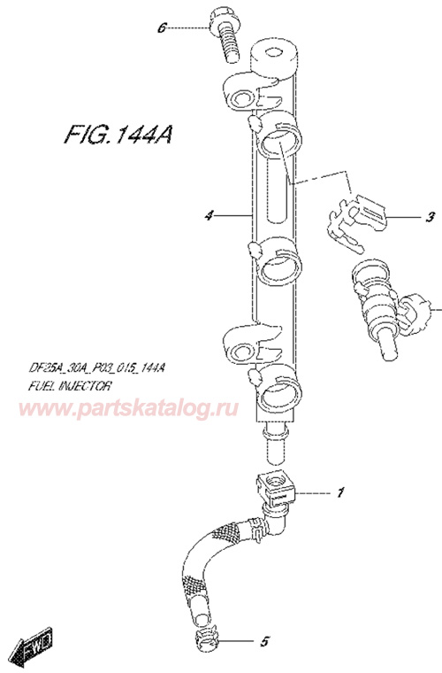   Suzuki df25-a Fuel Injector,  2014