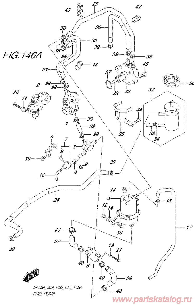   Suzuki df25-a Fuel Pump,  2014