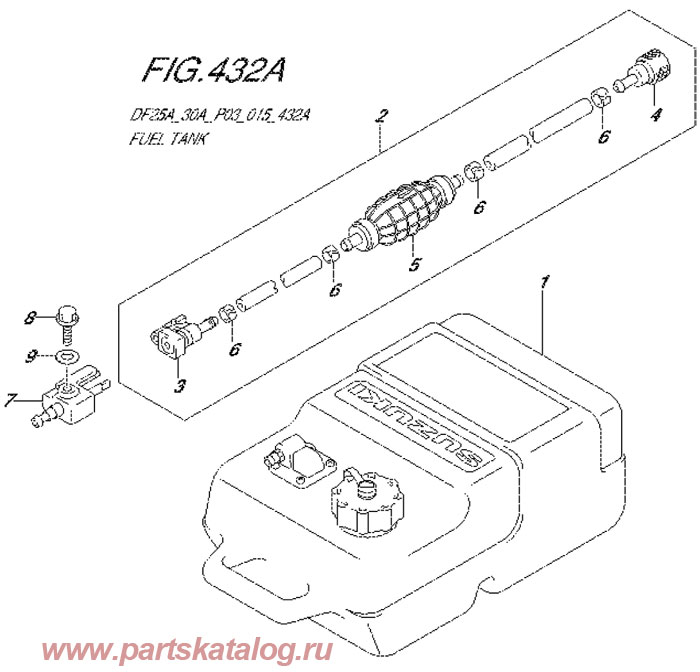   suzuki df-25-a, Fuel Tank,  2014