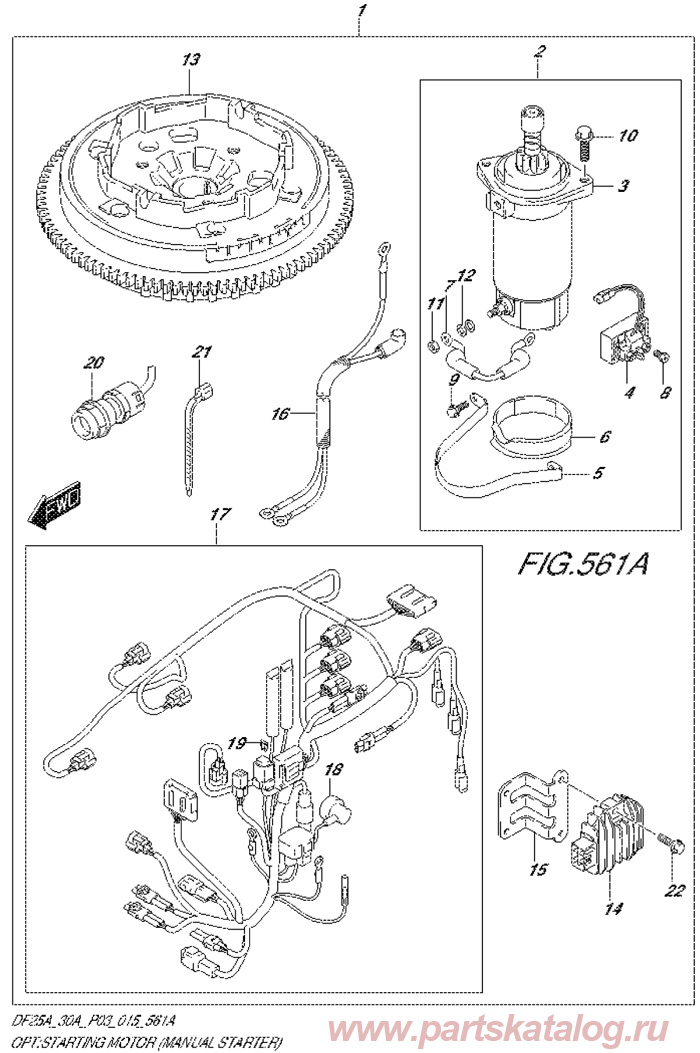  :   suzuki df25ar   , Starting Motor for Model Manual Starter,  2014