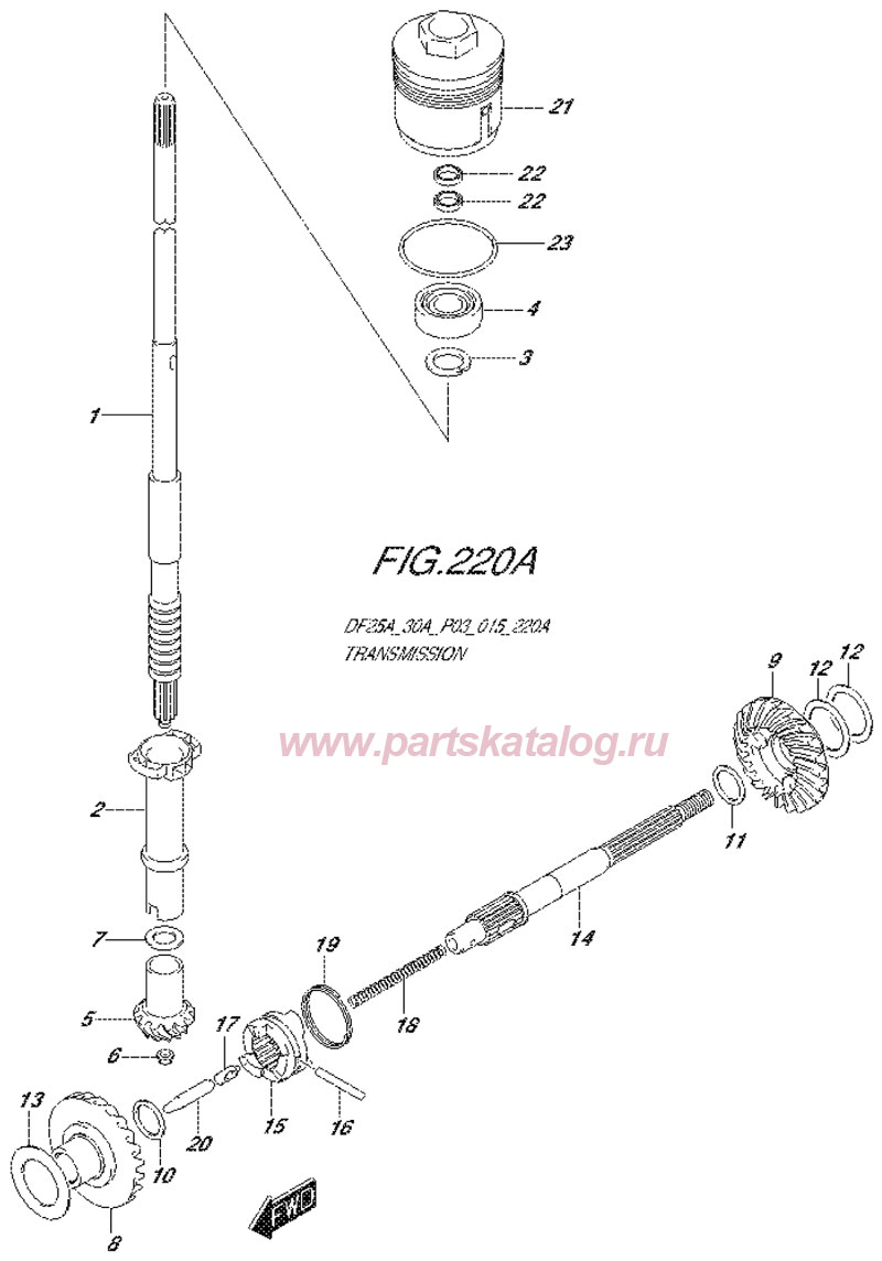  transmission suzuki df25a (,  ),  2014