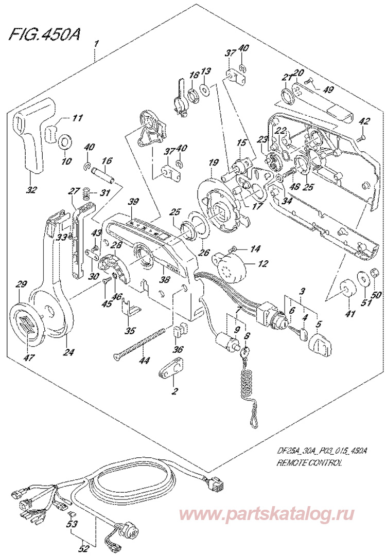   suzuki df25-ar Remote Control,  2014