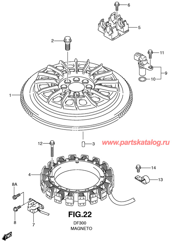  Magneto   Flywheel,   Suzuki DF300 TK10