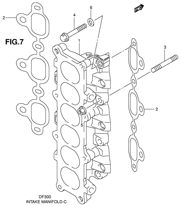   -   Suzuki DF300 2010,  Intake Manifold