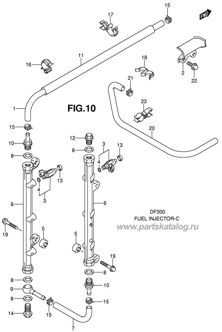   Suzuki DF300 Fuel Injector