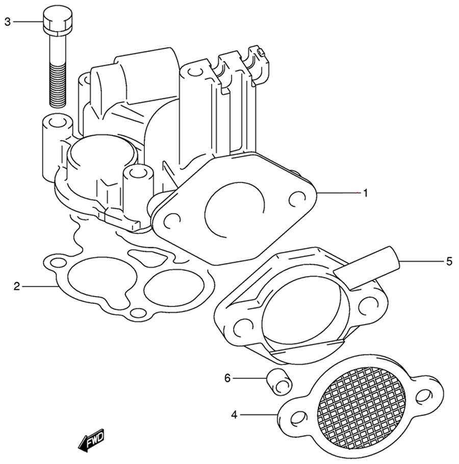 впускной трубопровод двигателя suzuki df4 k9 2009