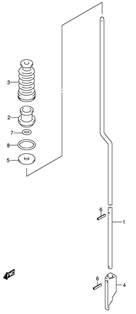 переключающая тяга Shift Rod для suzuki df4 k9 2009