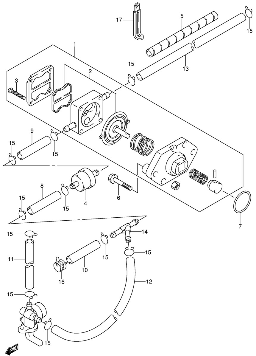     Suzuki DF5 2002-2004  Fuel Pump