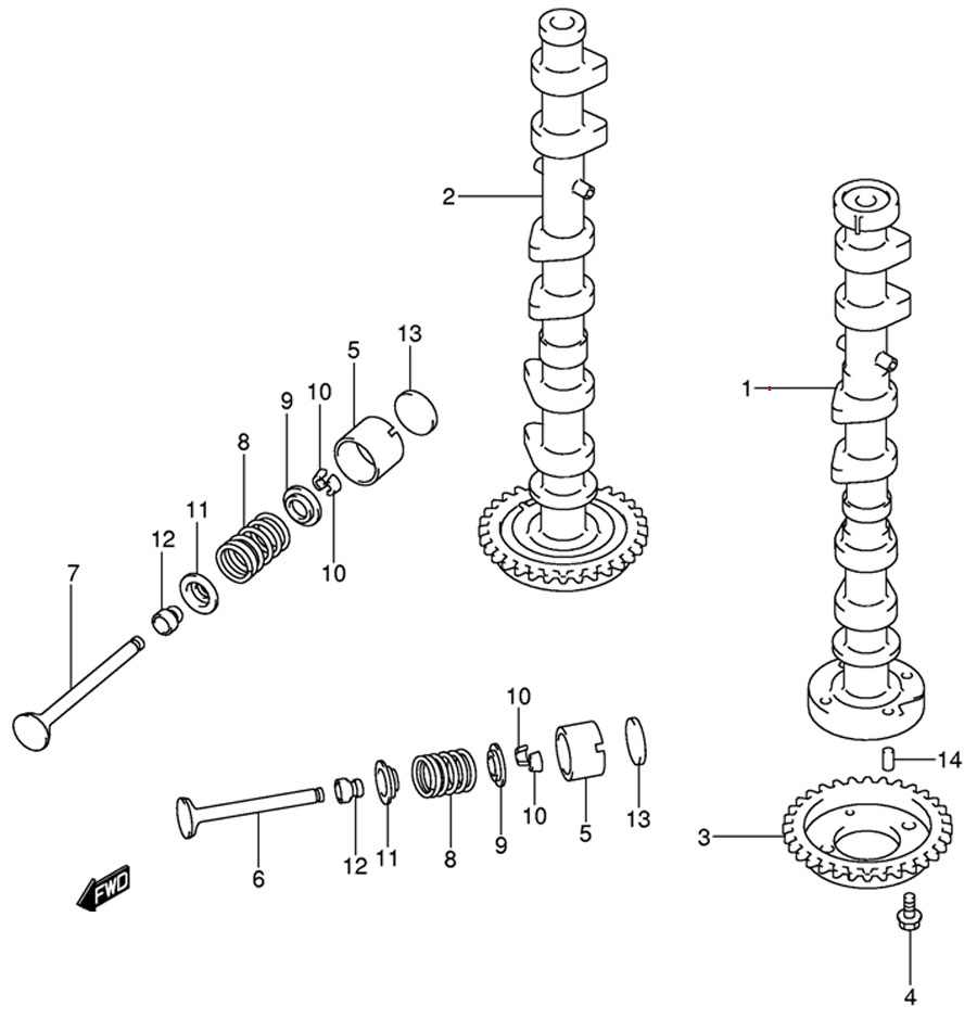  suzuki df50 tl k9 Camshaft