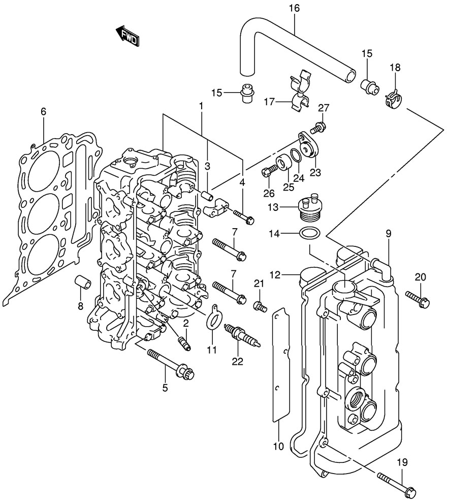    suzuki df50tl k9 Cylinder Head