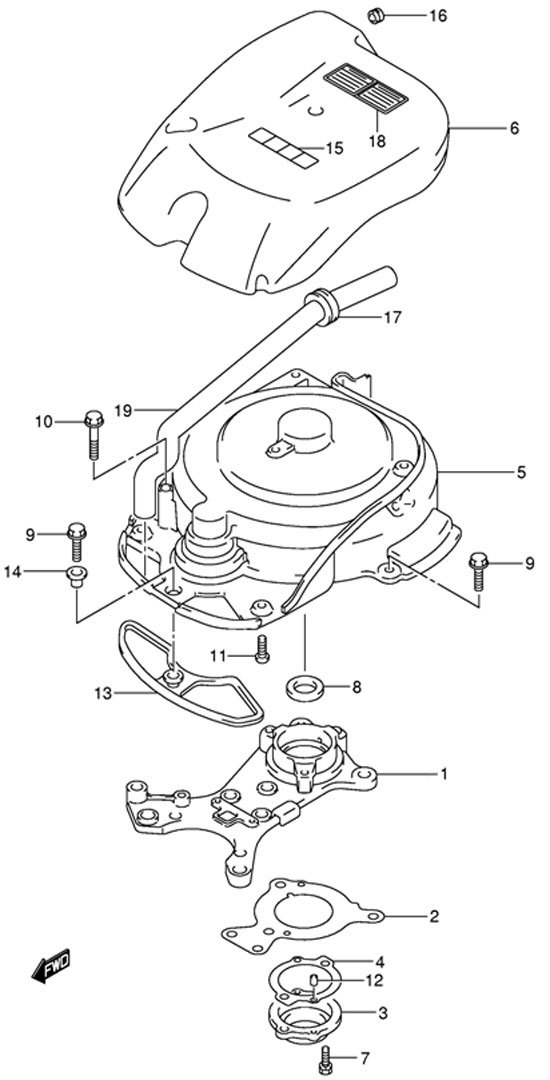    suzuki df50 tl - Oil Seal Hosing  1999-2000