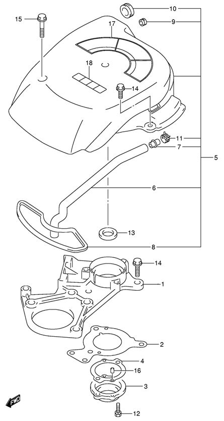   suzuki df50 tl k9 Oil Seal Hosing  2001-2009