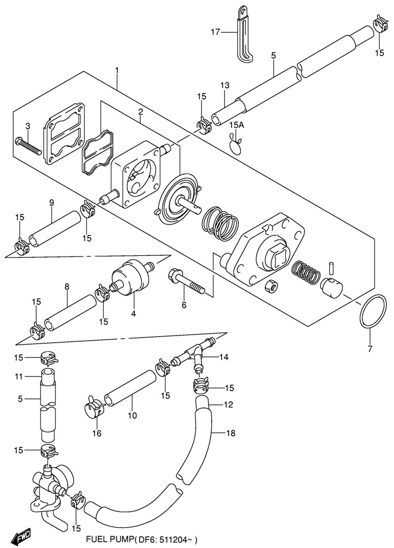   Fuel Pump  Suzuki DF6 511204~