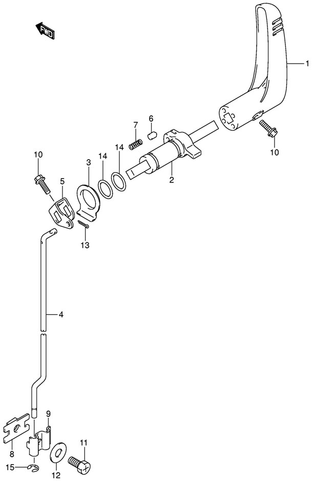   Clutch Lever  suzuki df6 2009