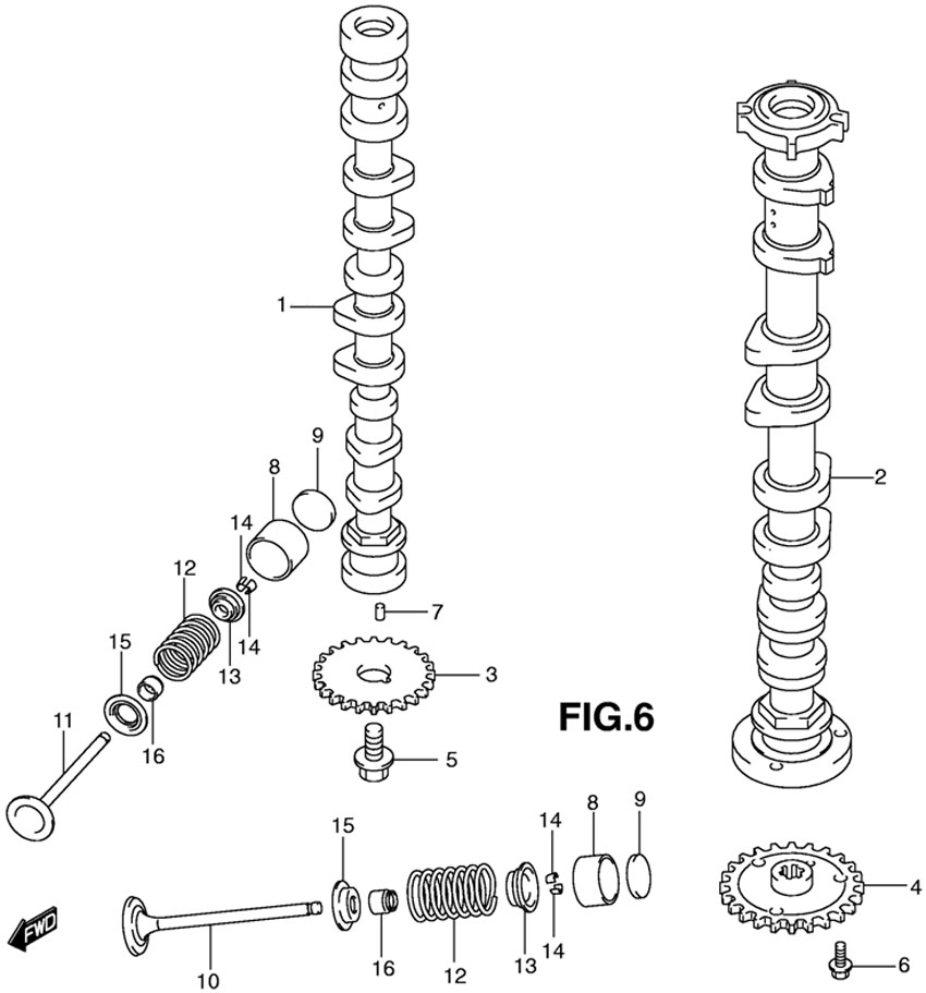   suzuki df80atl k9 Camshaft